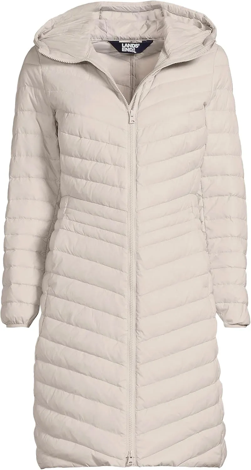 Lands' End Women's Ultralight Packable Long Down Coat