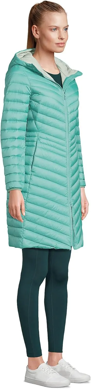 Lands' End Women's Ultralight Packable Long Down Coat