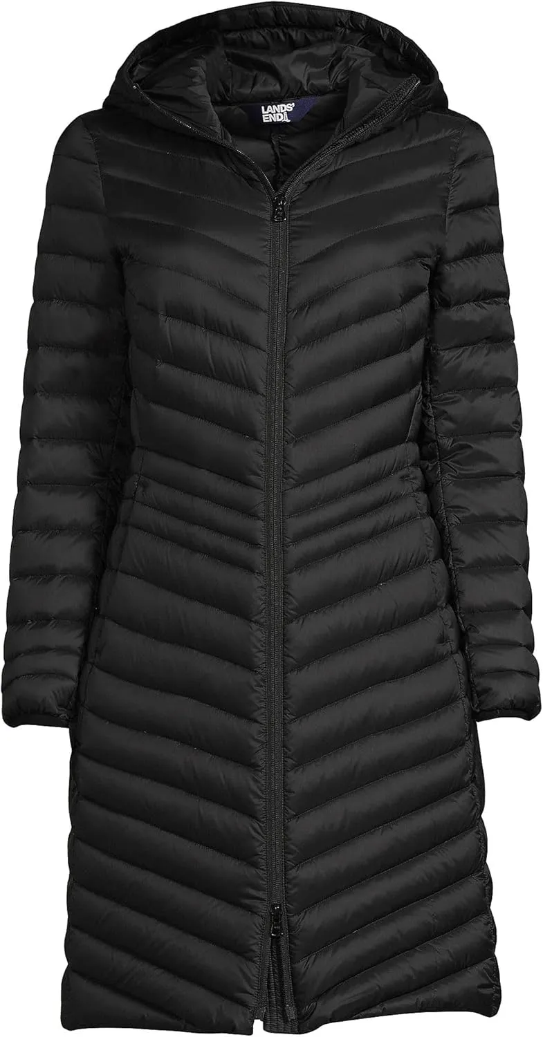 Lands' End Women's Ultralight Packable Long Down Coat