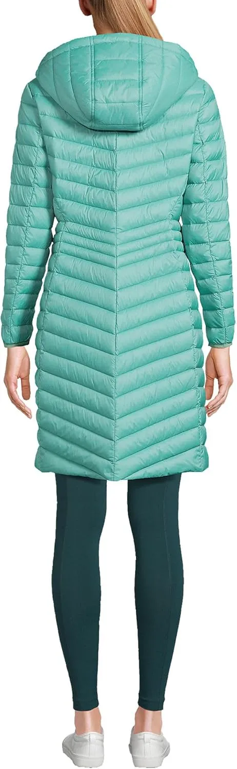 Lands' End Women's Ultralight Packable Long Down Coat