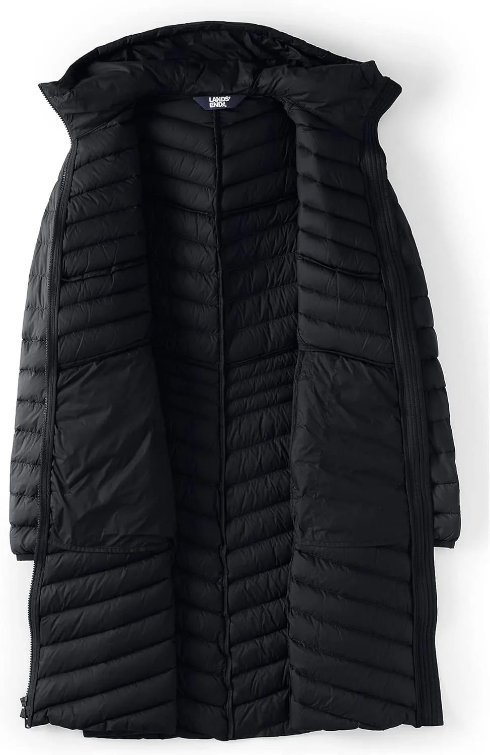 Lands' End Women's Ultralight Packable Long Down Coat