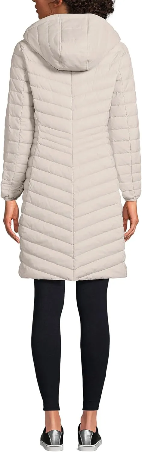Lands' End Women's Ultralight Packable Long Down Coat