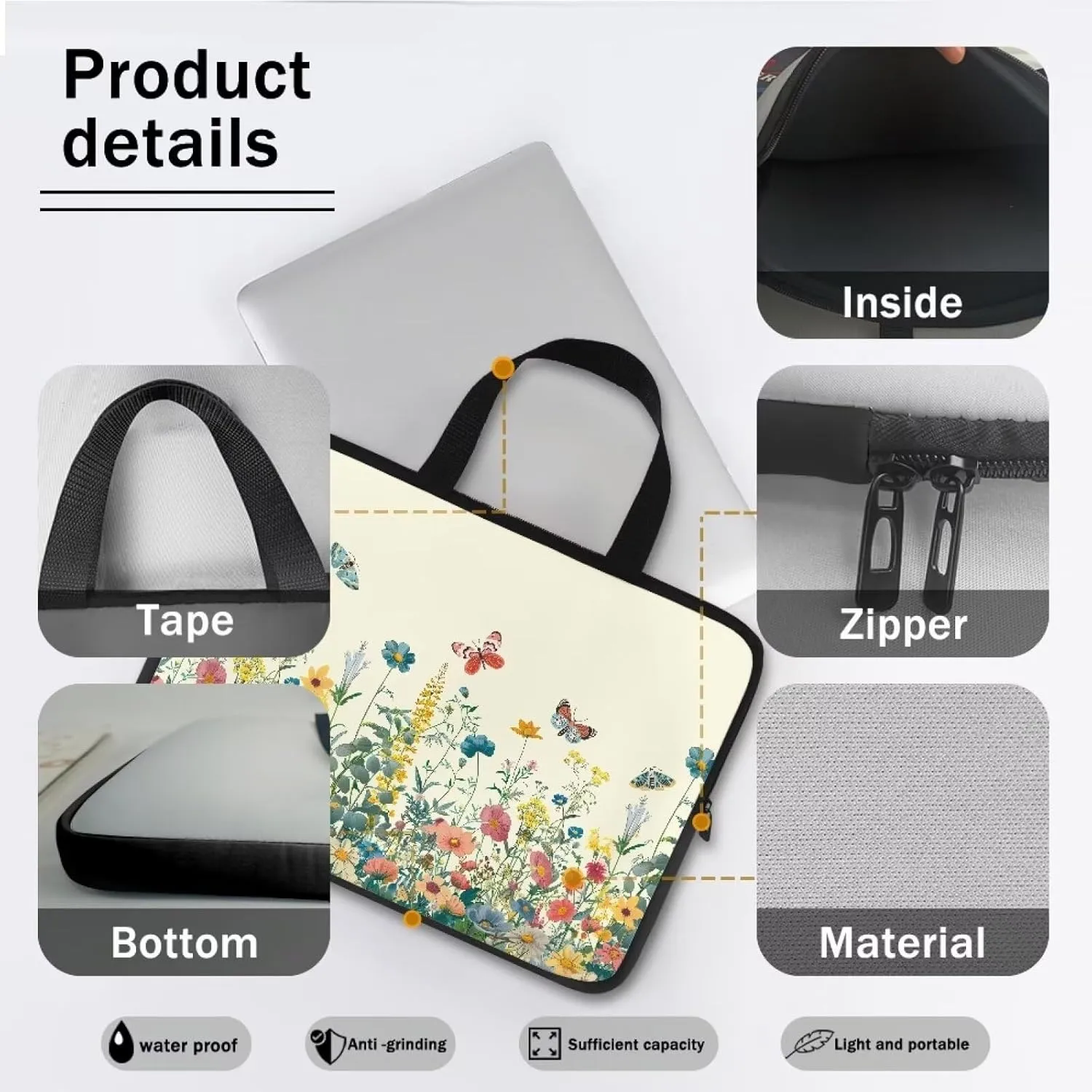 Laptop Backpack, Water Resistant Computer Bag Laptop Tote Bag, Shoulder Bag Casual Business Briefcase