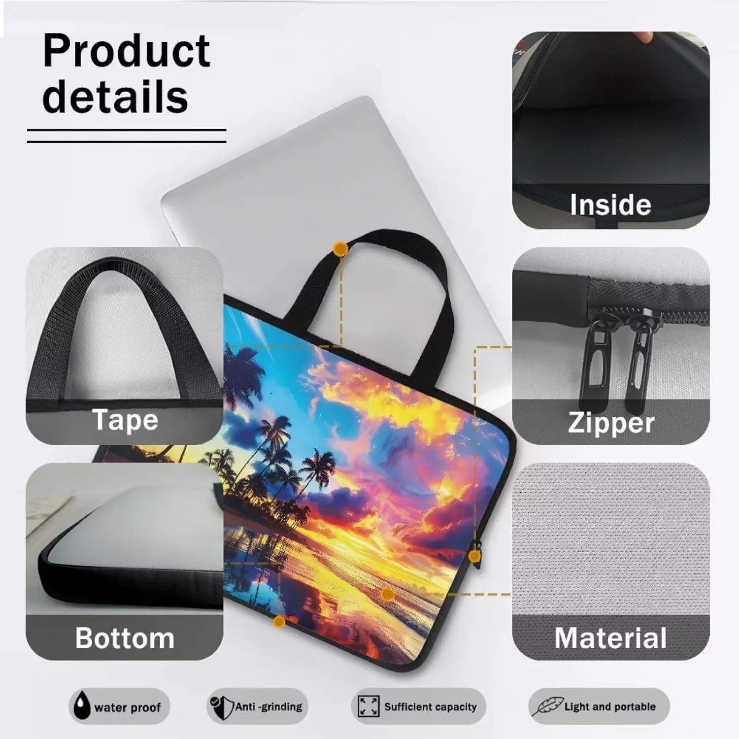 Laptop Backpack, Water Resistant Computer Bag Laptop Tote Bag, Shoulder Bag Casual Business Briefcase