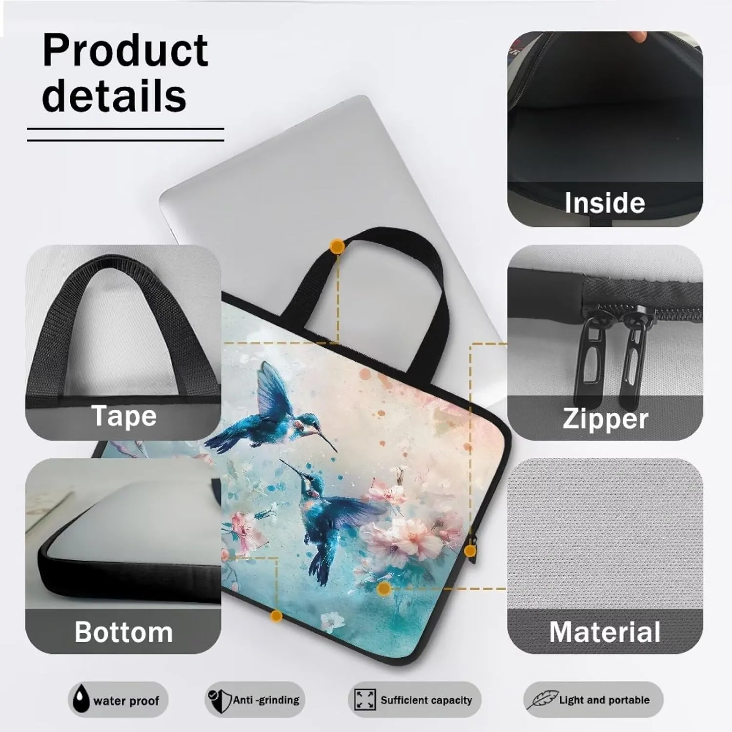 Laptop Backpack, Water Resistant Computer Bag Laptop Tote Bag, Shoulder Bag Casual Business Briefcase
