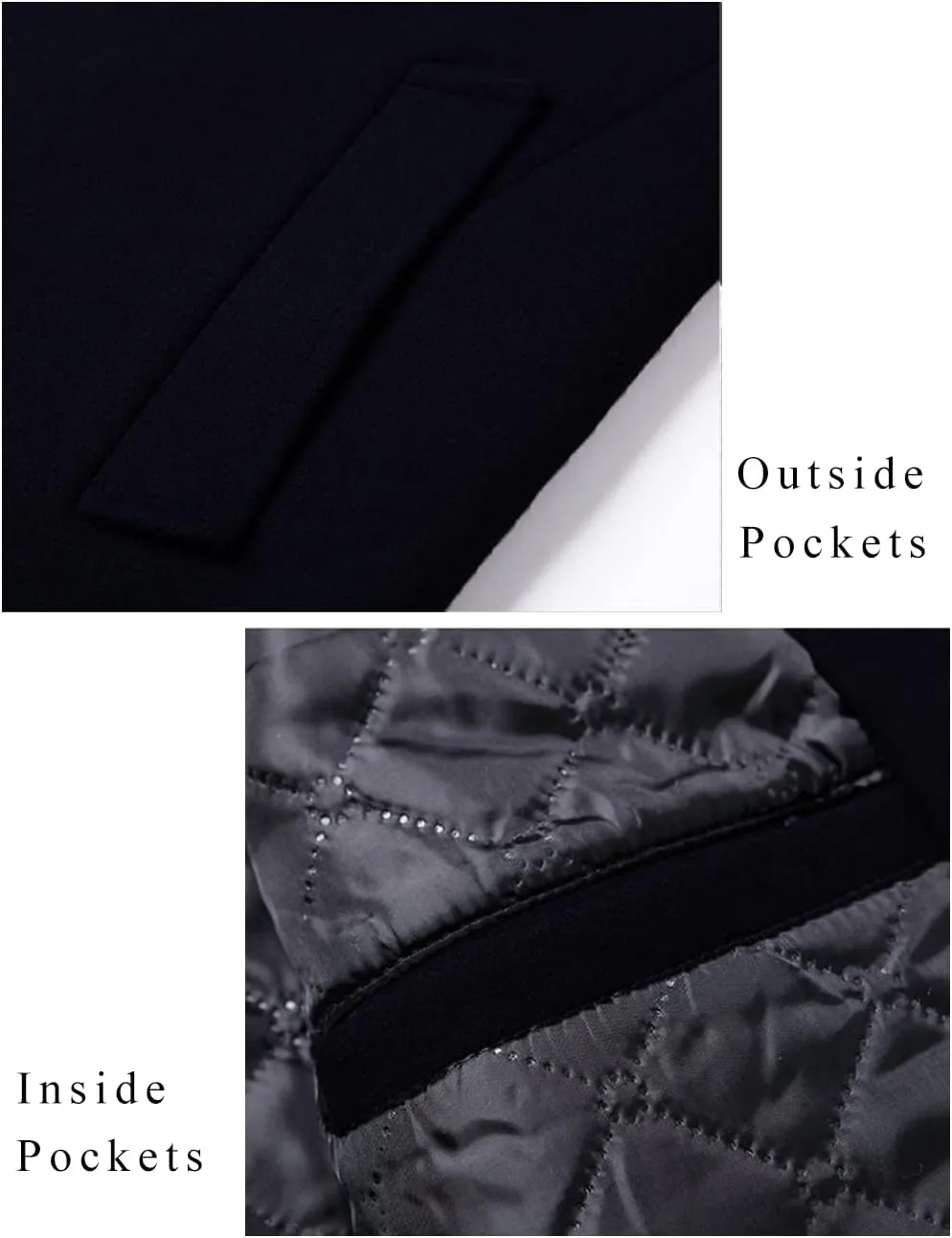 Lavnis Men's Winter Trench Coat Wool Blend Pea Coat Slim Fit Single Breasted Topcoat Business Dowm Jacket