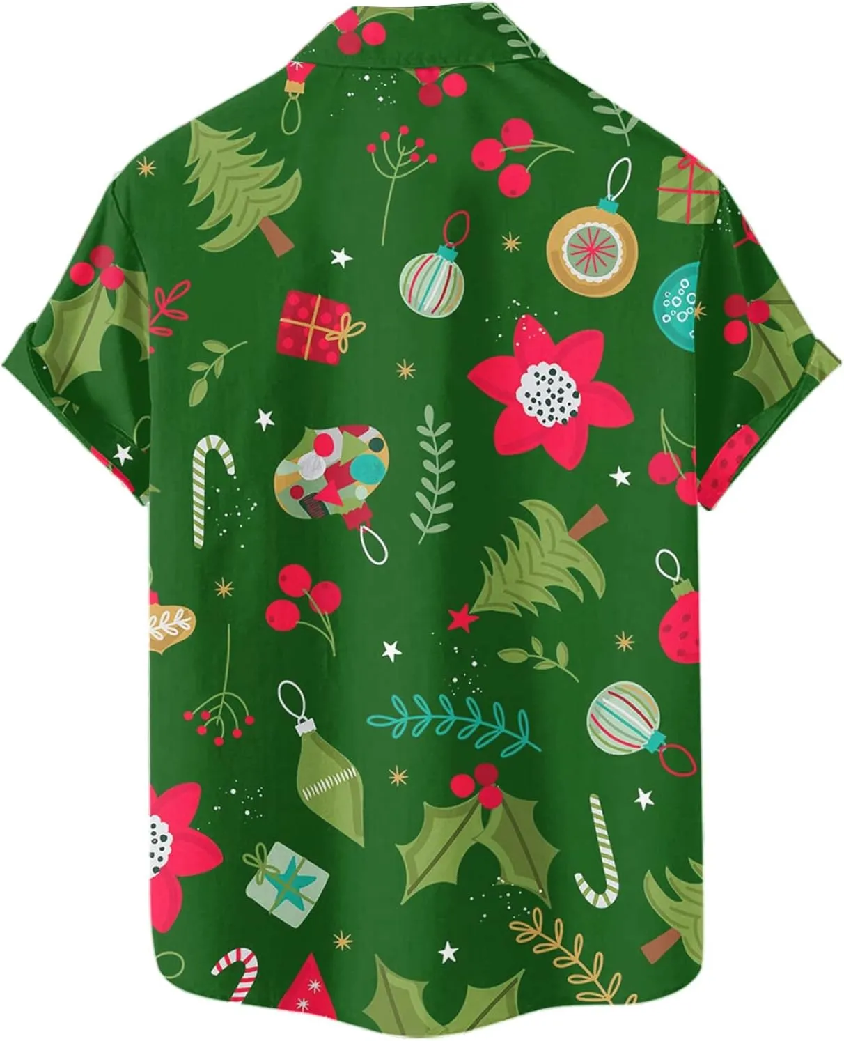 LCMTWX White Button Down Shirt Men Digital Printing Button Lapel Short Sleeve Shirt T Shirt Mens Christmas Shirt Christmas