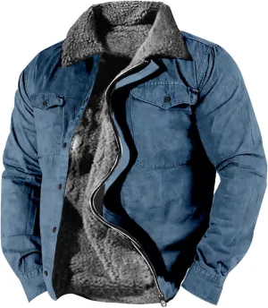 LCMTWX Winter Coat Men Plaid Casual Plaid Print Hooded Zipper Pocket Long Sleeve Shirt Patchwork Jacket Loose Thickened