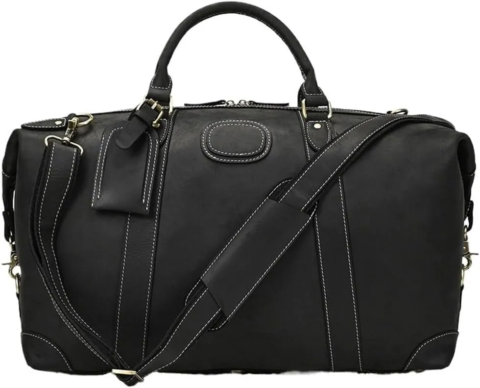 Leather Handmade Messenger Bag Waterproof Vintage Large Carry On Laptop Overnight Weekend Gym