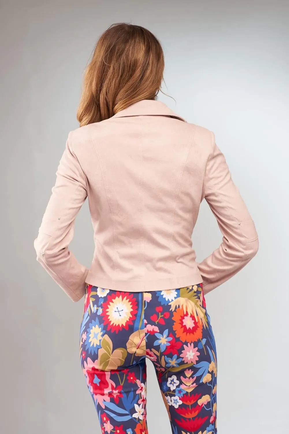 Lena Gabrielle Vegan 4 Way Stretch Leather Jacket with Stud Trim, BCJ2665B