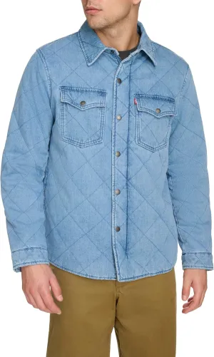 Levi's Men's Diamond Quilted Denim Shacket