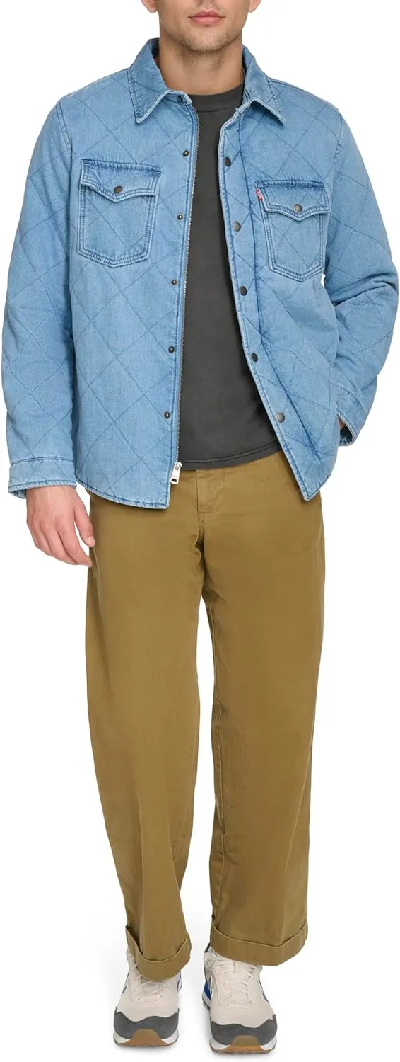 Levi's Men's Diamond Quilted Denim Shacket