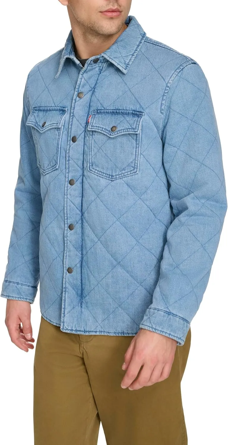 Levi's Men's Diamond Quilted Denim Shacket