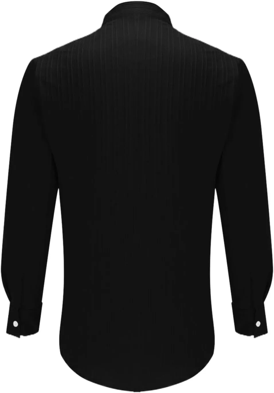 Linen Button Down Shirt Men Striped Long Sleeve Banded Collar Shirts Slim Muscle Tops Breathable Work Clothes