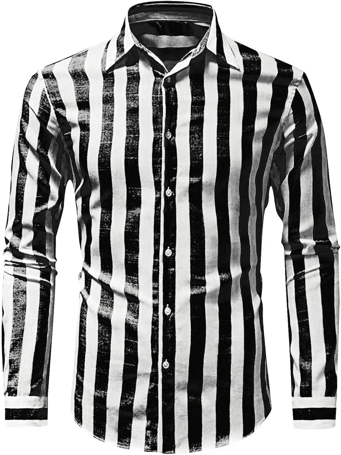 Linen Shirts for Men Long Sleeve Striped Tshirts Summer Casual Fashion Work Tops Lightweight Breathable Clothes
