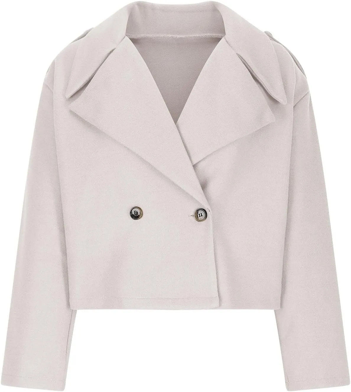 Lmdudan Womens Wool Peacoat 2024 Fall Winter Jackets Office Work Lapel Collar Thick Trench Coat Overcoat Blazers Trench Coat