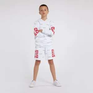 Logo White Shorts
