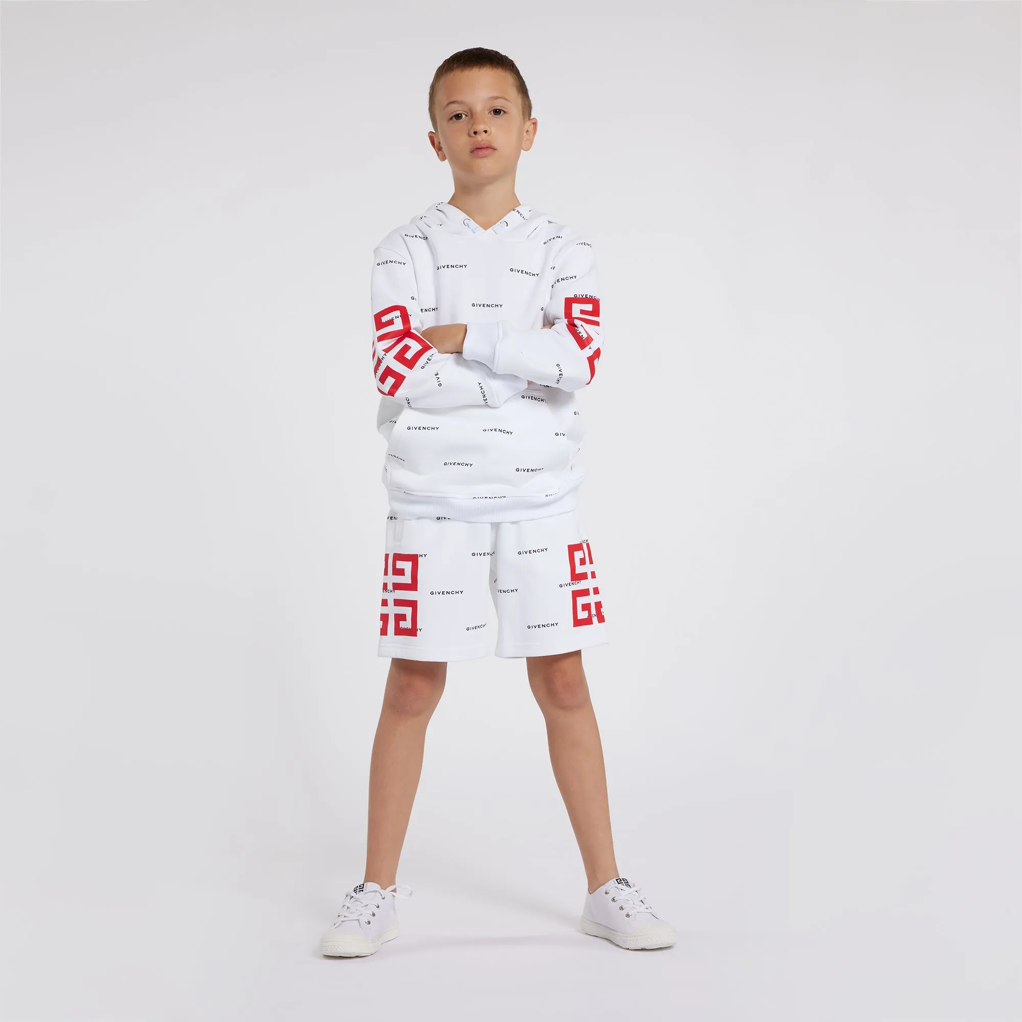 Logo White Shorts