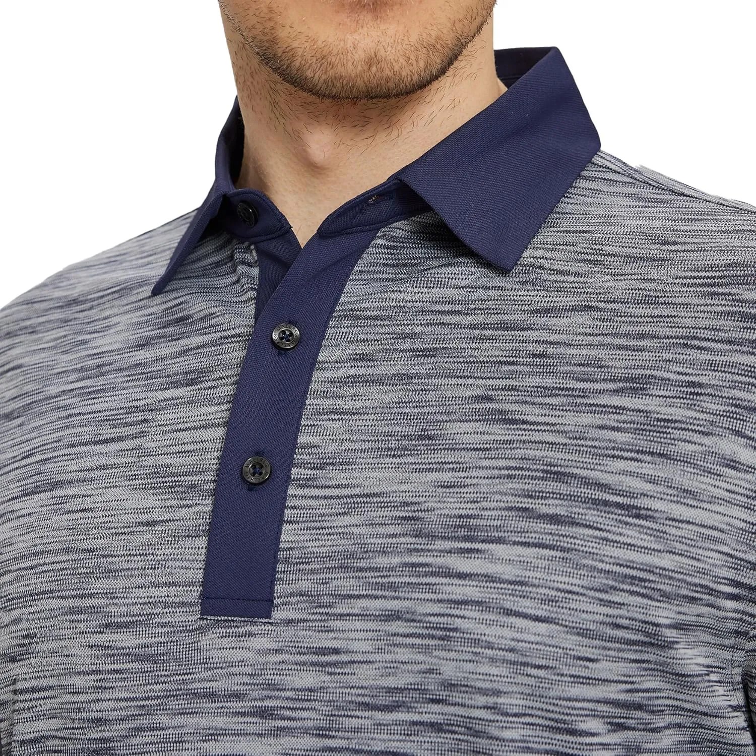 M MAELREG Golf Shirts for Men Dry Fit Short Sleeve Casual Performance Moisture Wicking Heather Pique Collared Polo Shirts