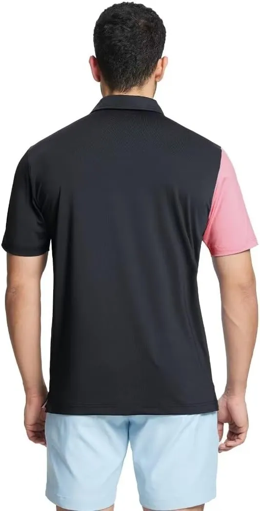 M MAELREG Mens Golf Polo Shirts Short Sleeve Dry Fit Casual Performance Moisture Wicking Color Block Polo Shirts for Men