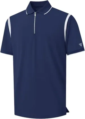 M MAELREG Polo Shirts for Men Short Sleeve Casual Dry Fit Lightweight Performance Moisture Wicking Zipper Mens Golf Shirts