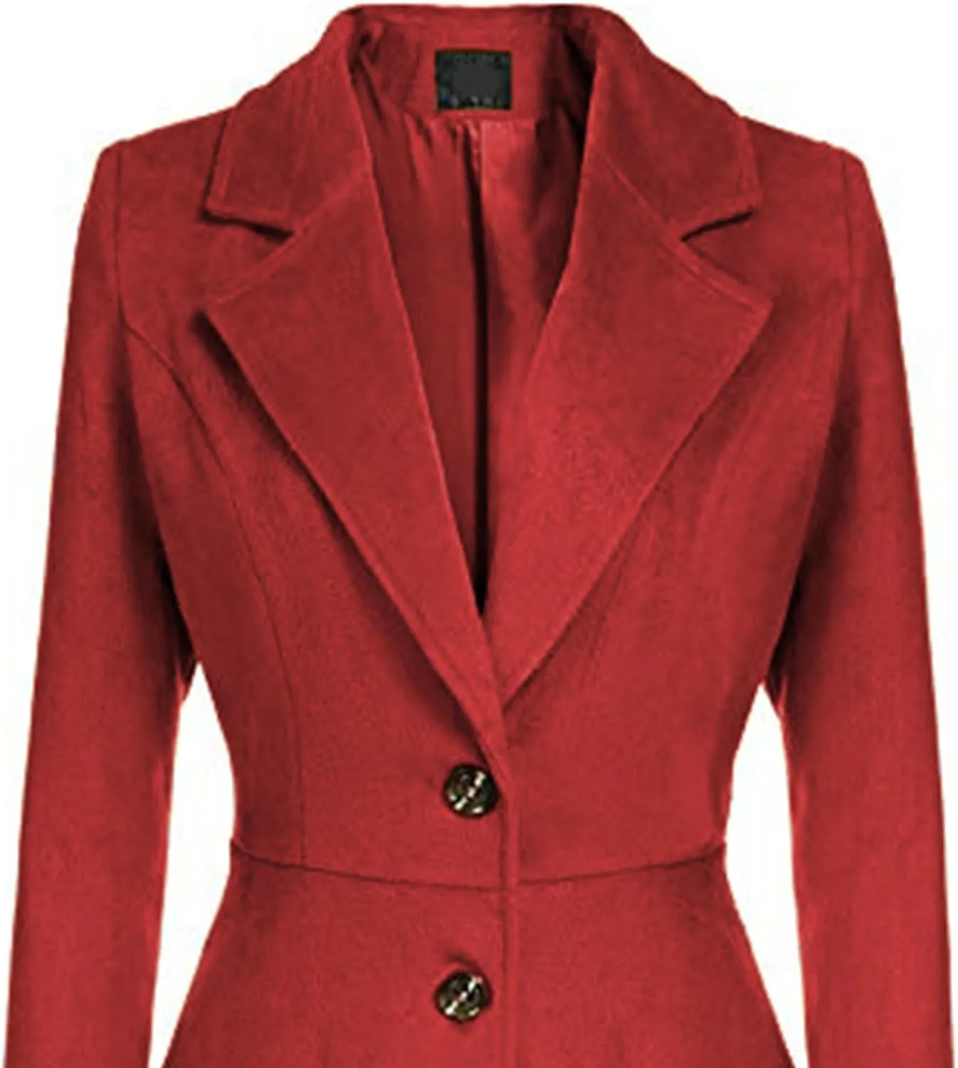 Maiyifu-GJ Women's Winter Wool Blend Dress Coats Notch Lapel Single Breasted Trench Coat Fashion Overcoat Jacket Outwear