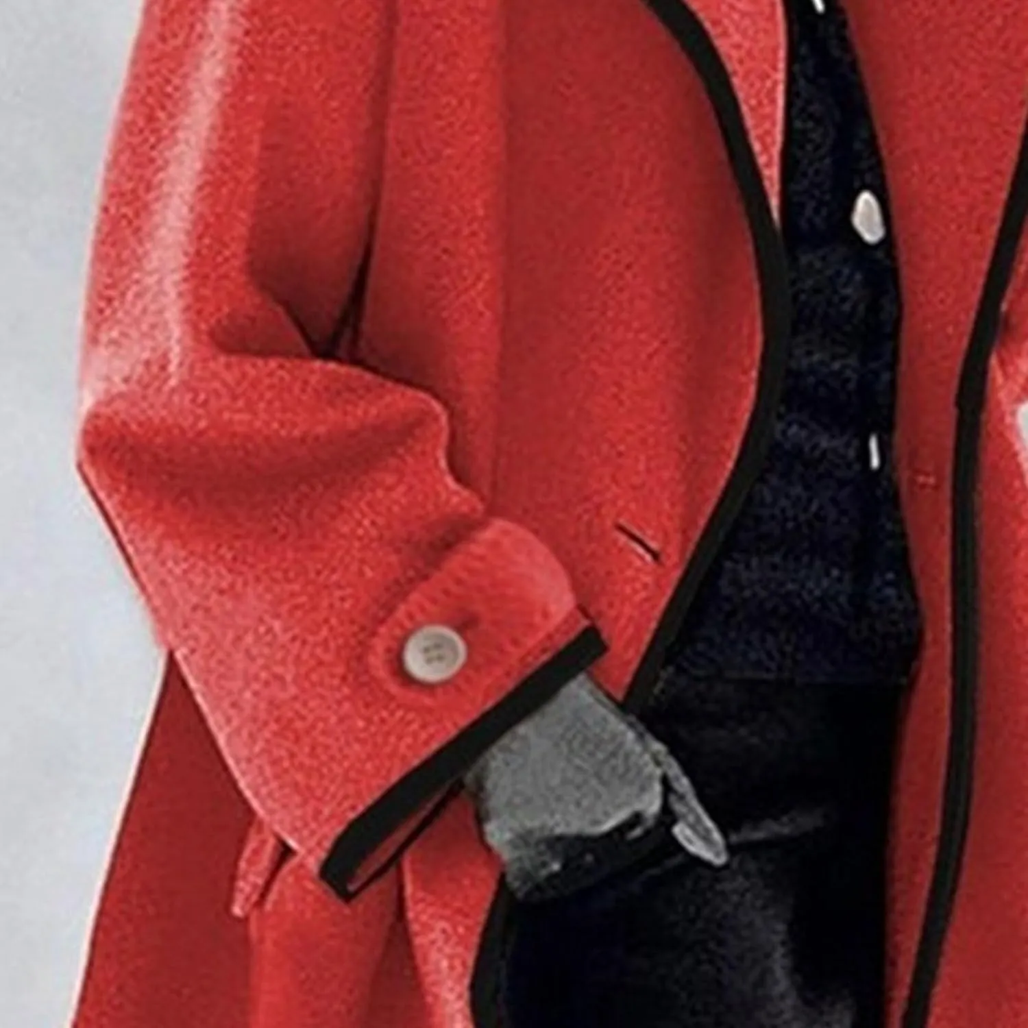 Maiyifu-GJ Wool Coat for Women Casual Notch Lapel Coat Plus Size Single Breasted Long Winter Wool Trench Pea Coat