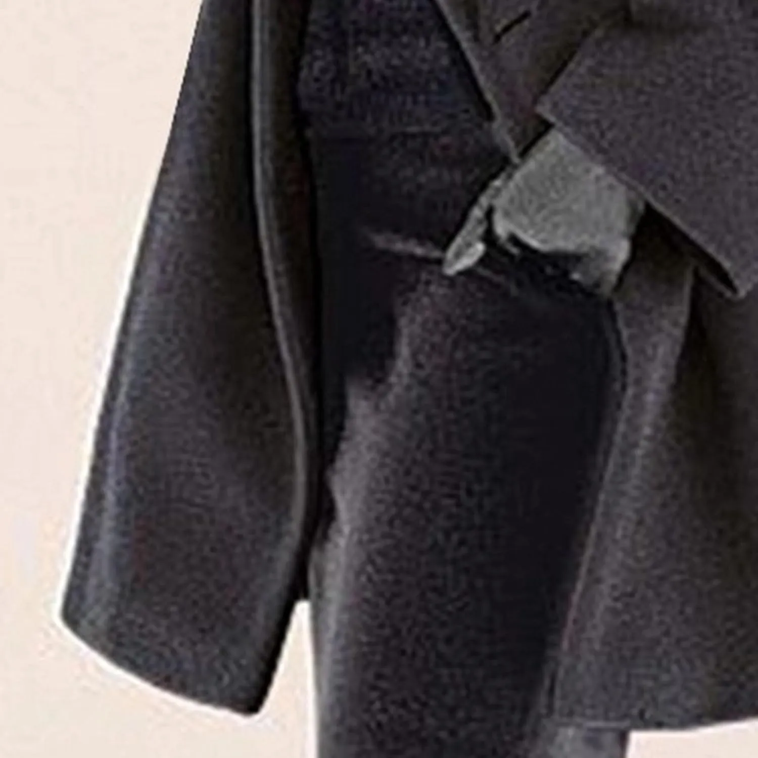 Maiyifu-GJ Wool Coat for Women Shawl Collar Trench Coats Wool Blend Lapel Single Breasted Long Coat Casual Cardigan Jacket