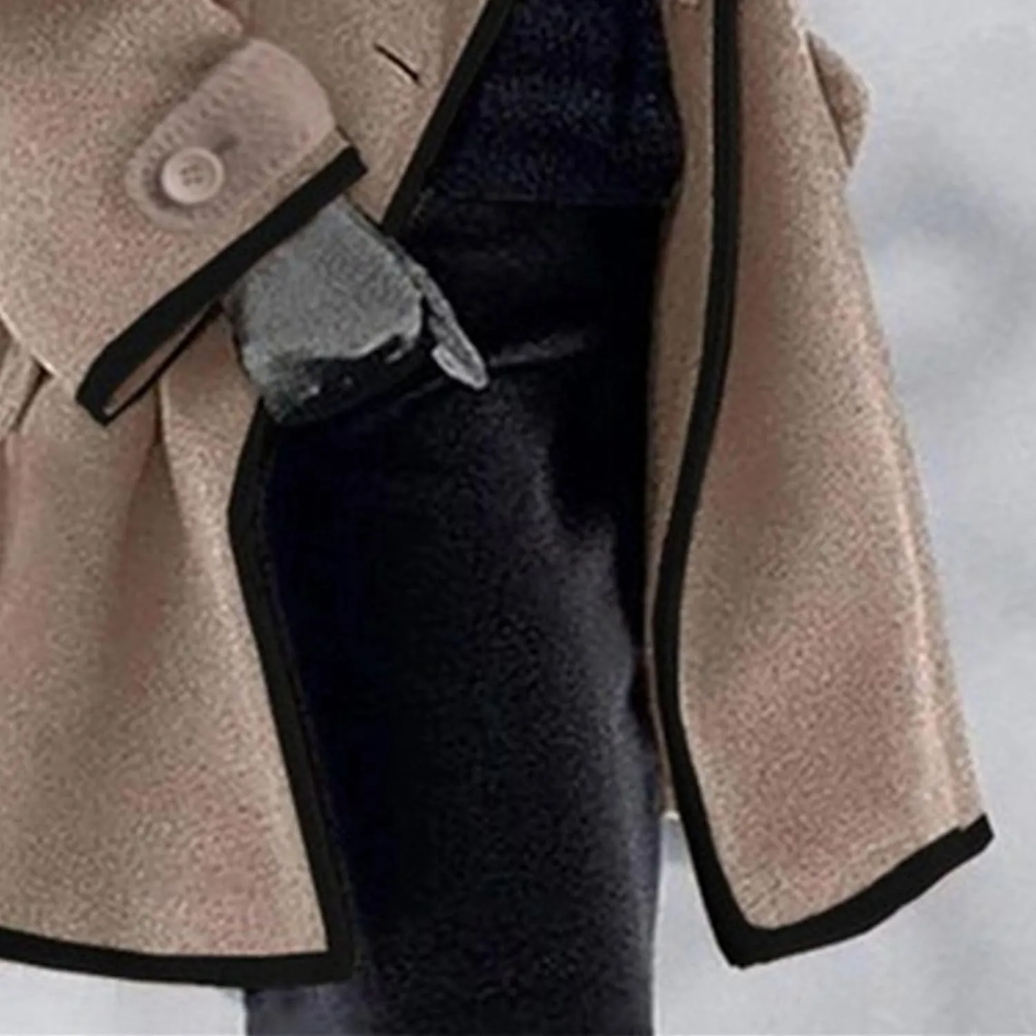 Maiyifu-GJ Wool Coat for Women Shawl Collar Trench Coats Wool Blend Lapel Single Breasted Long Coat Casual Cardigan Jacket
