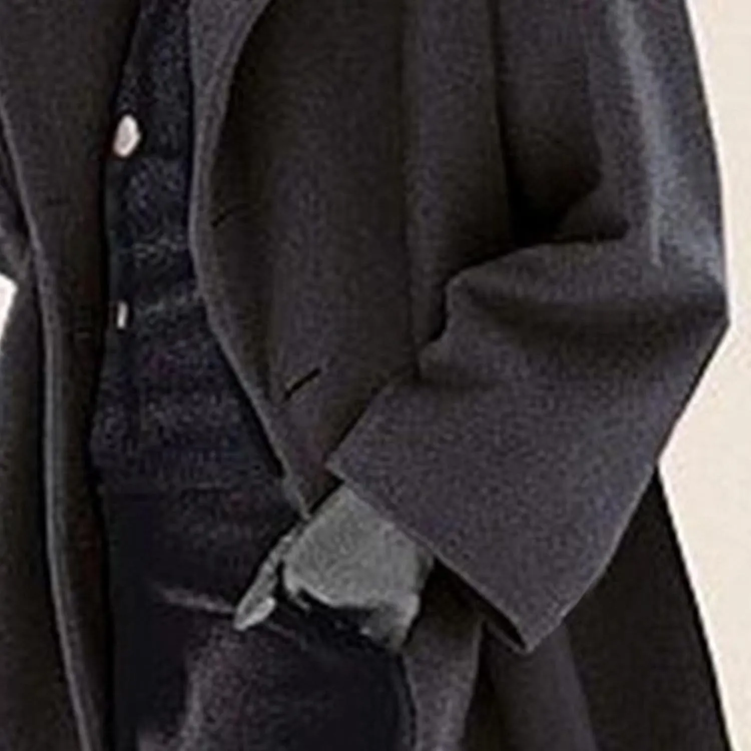 Maiyifu-GJ Wool Coat for Women Shawl Collar Trench Coats Wool Blend Lapel Single Breasted Long Coat Casual Cardigan Jacket