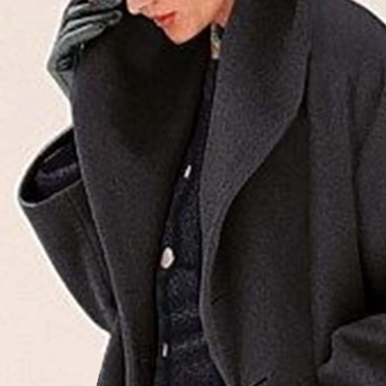 Maiyifu-GJ Wool Coat for Women Shawl Collar Trench Coats Wool Blend Lapel Single Breasted Long Coat Casual Cardigan Jacket