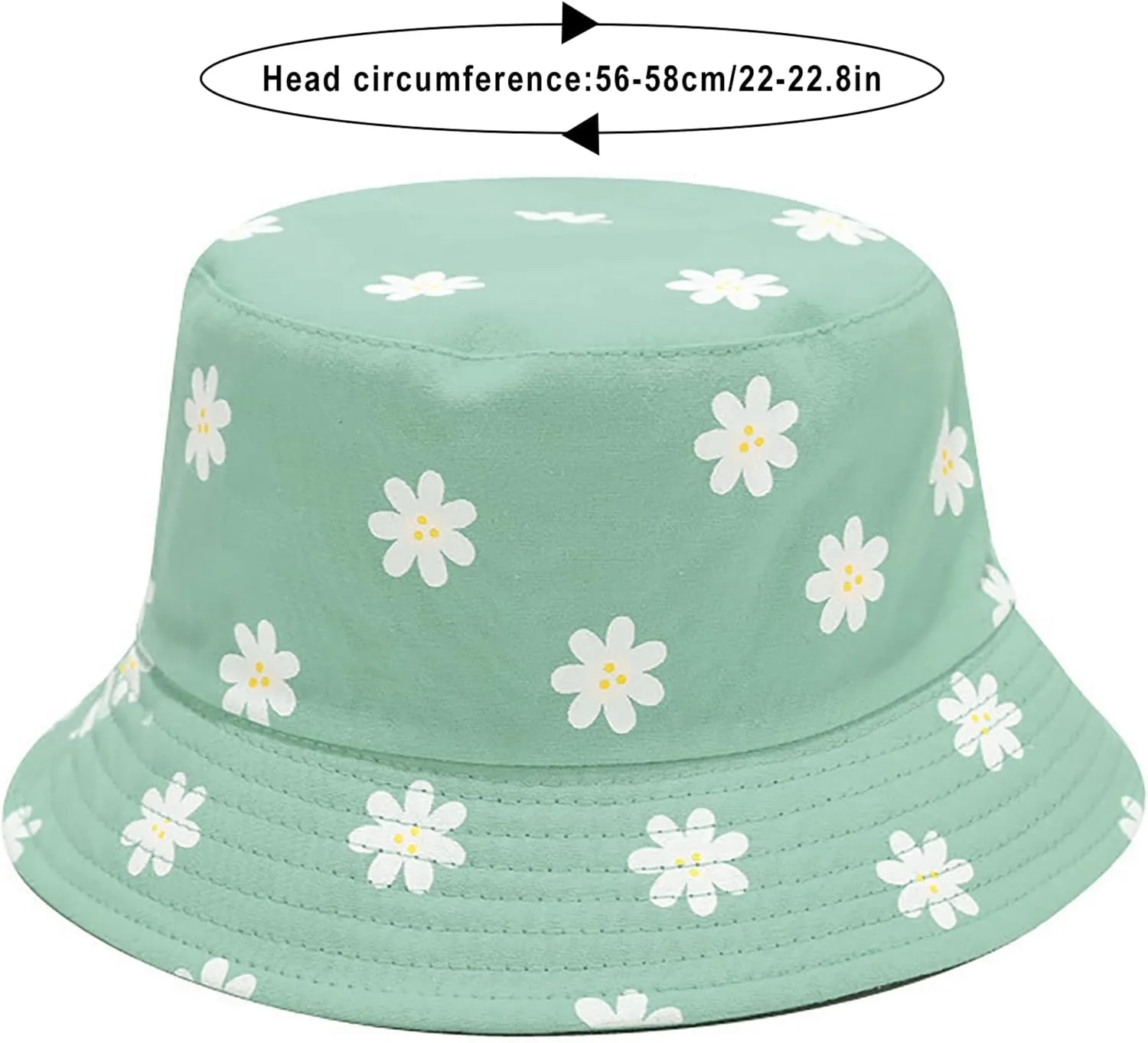 Malaxlx Unisex Bucket Hat Beach Sun Hat Aesthetic Fishing Hat for Men Women Teens, Reversible Double-Side-Wear