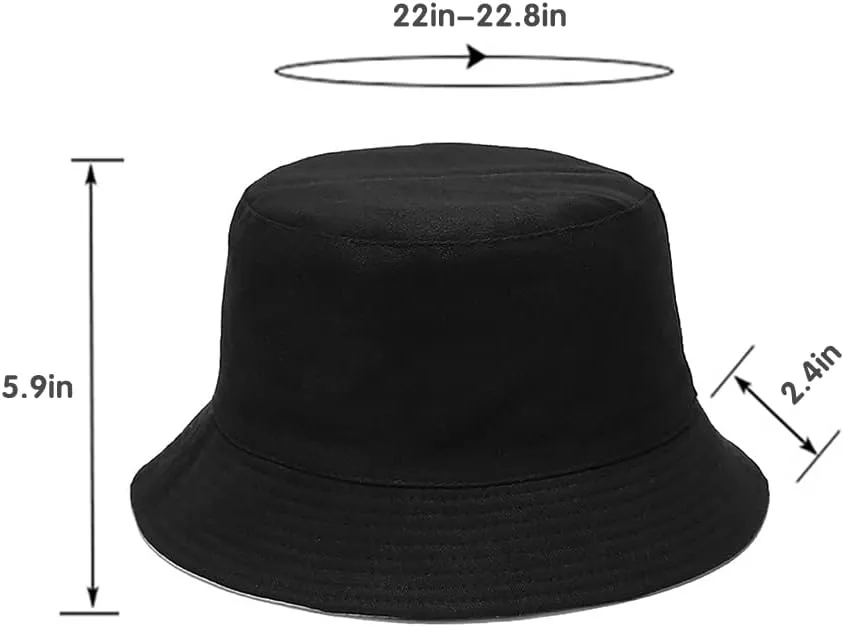 Malaxlx Unisex Bucket Hat Beach Sun Hat Aesthetic Fishing Hat for Men Women Teens, Reversible Double-Side-Wear