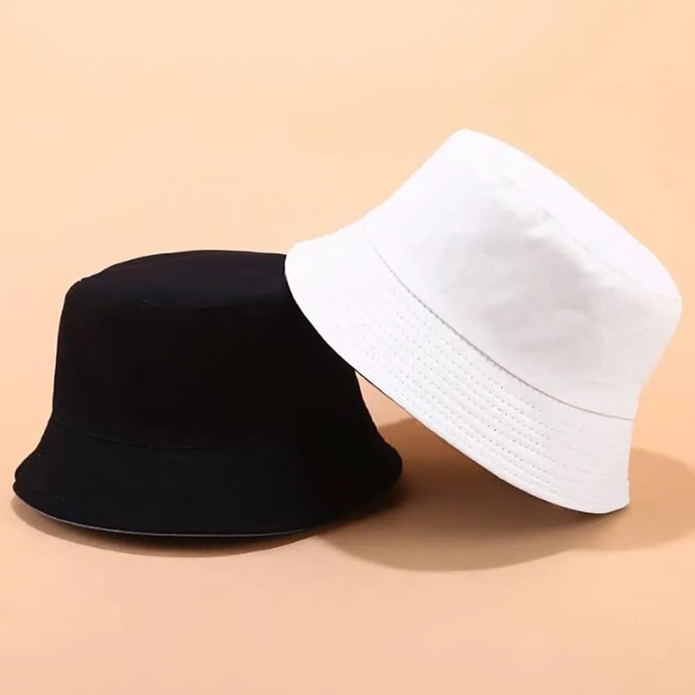 Malaxlx Unisex Bucket Hat Beach Sun Hat Aesthetic Fishing Hat for Men Women Teens, Reversible Double-Side-Wear