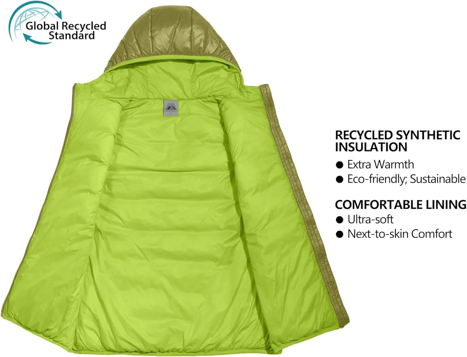 Mapamyumco Womens Lightweight Puffer Vest with Hood, Water-Resistant Sleeveless Jacket for Hiking Ski