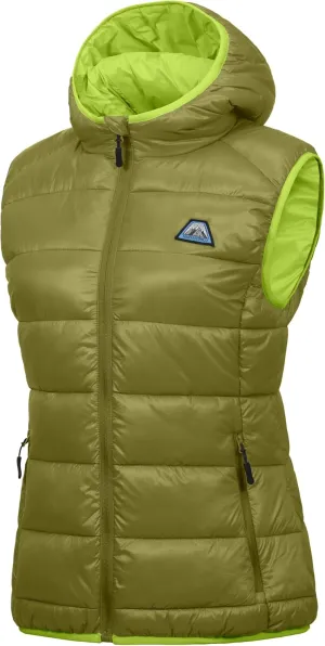 Mapamyumco Womens Lightweight Puffer Vest with Hood, Water-Resistant Sleeveless Jacket for Hiking Ski