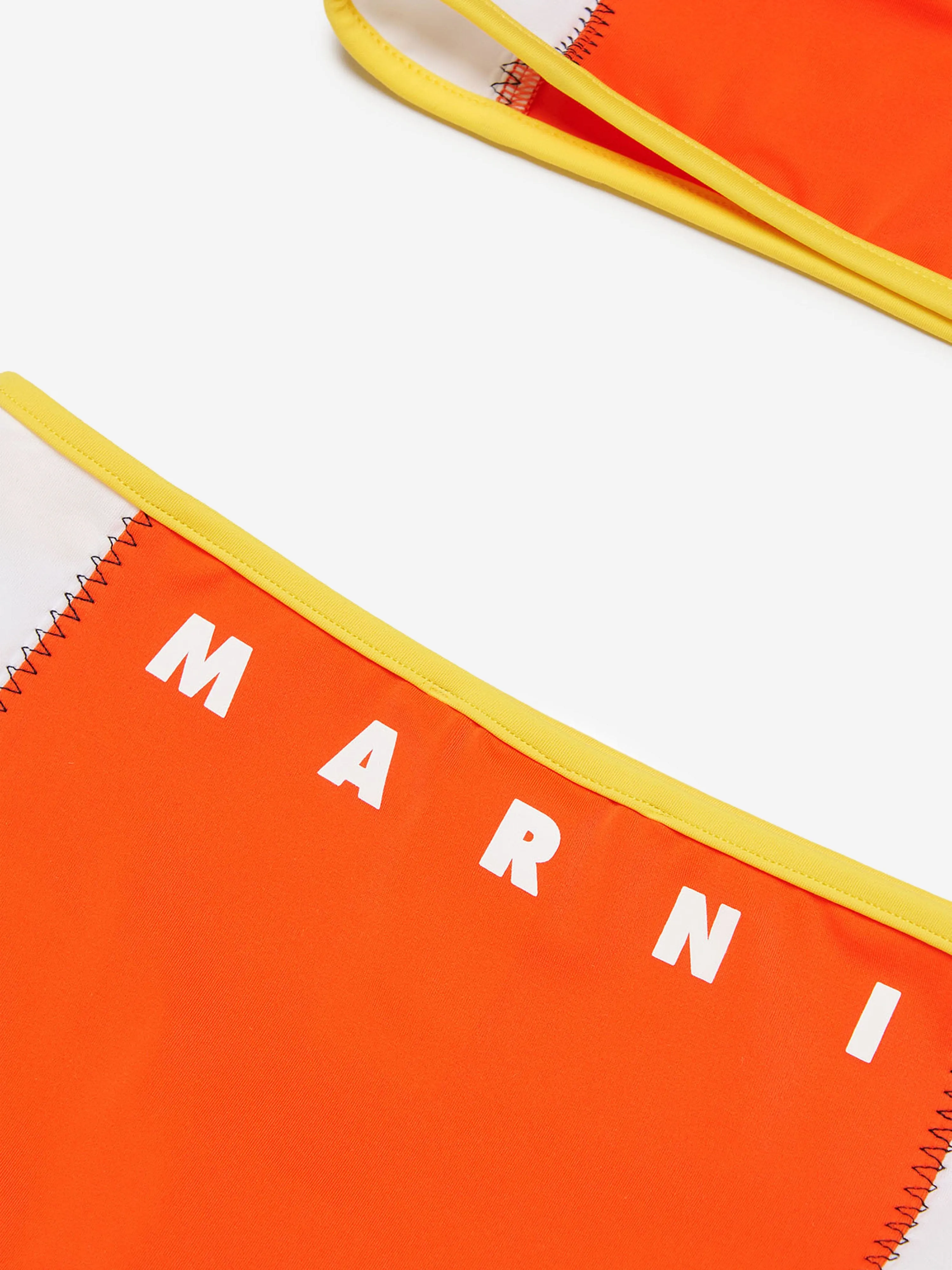 MARNI Girls Logo Bikini in Orange