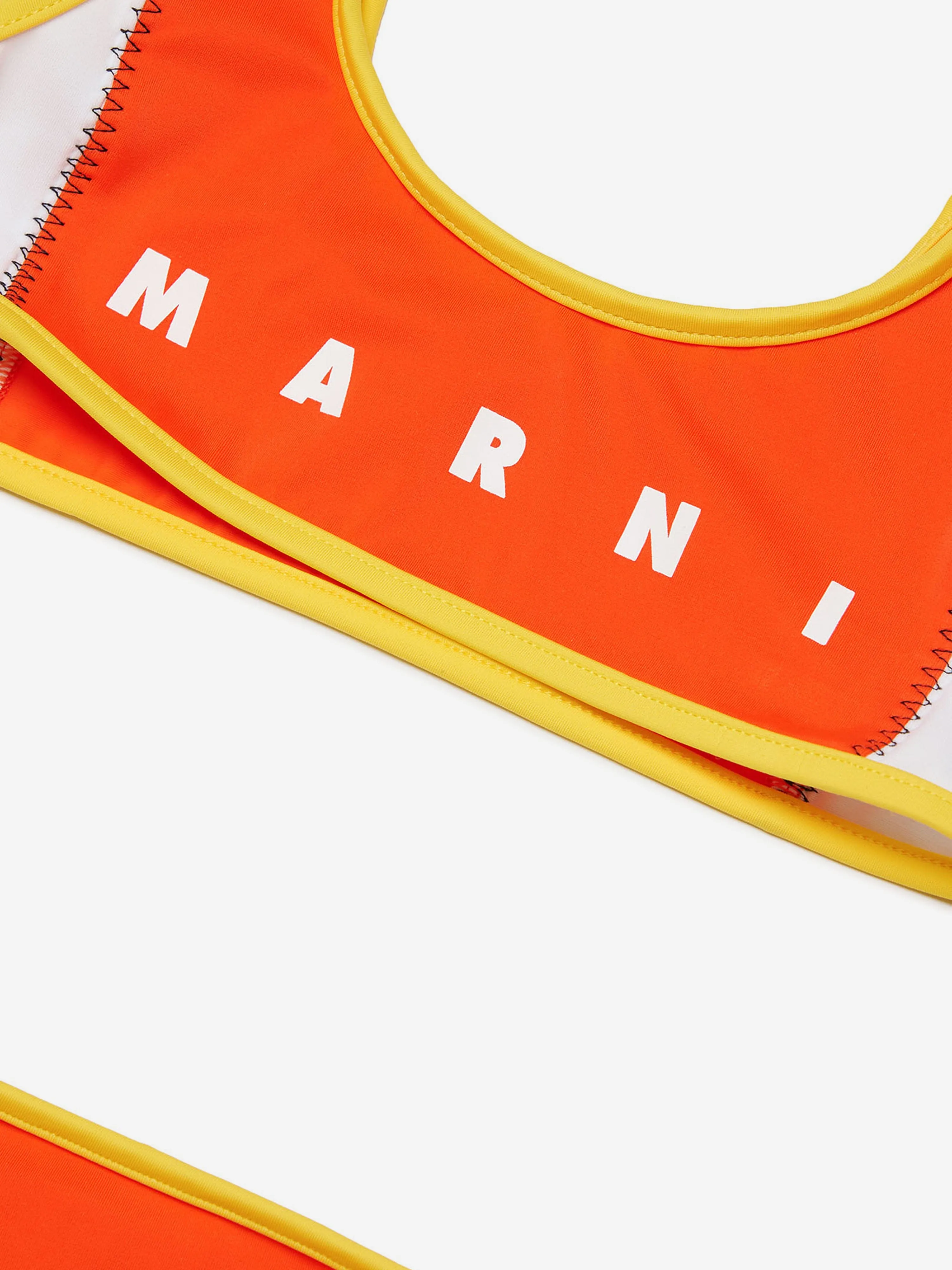 MARNI Girls Logo Bikini in Orange