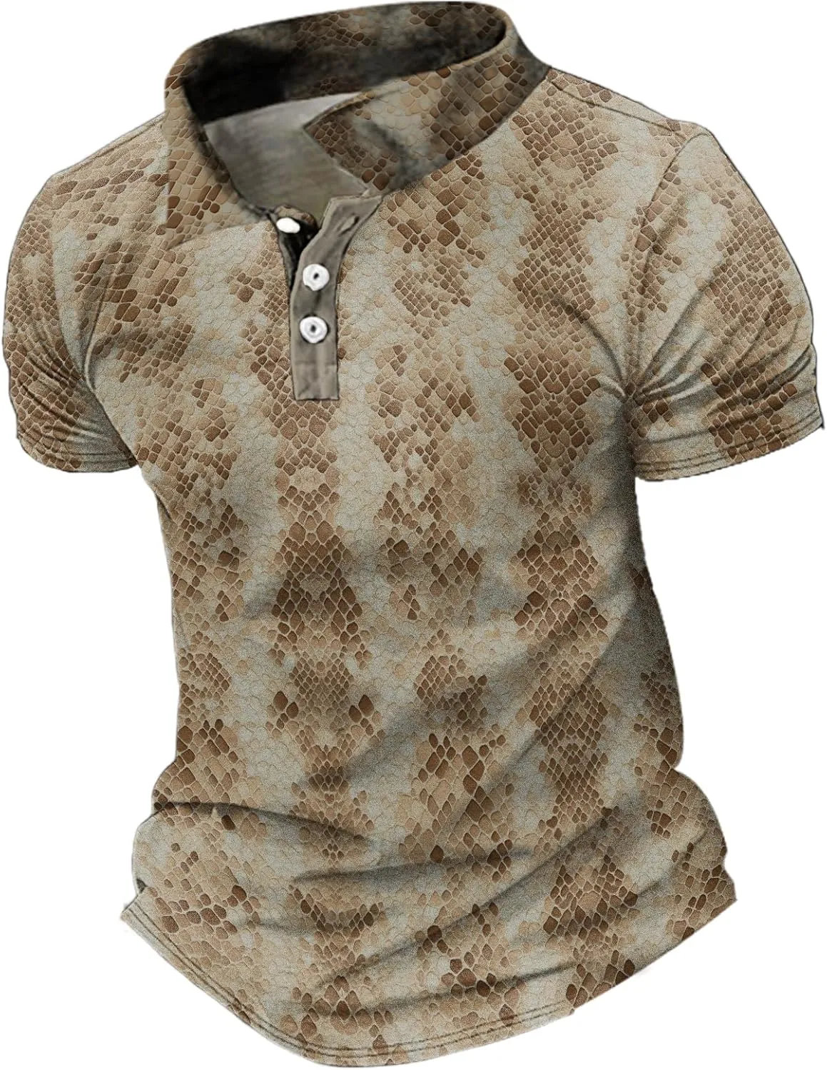 MARSVOVO Polo Shirts for Men Short Sleeve Breathable Button Cool Graphic Quick-Dry Daily Big and Tall Shirts for Men