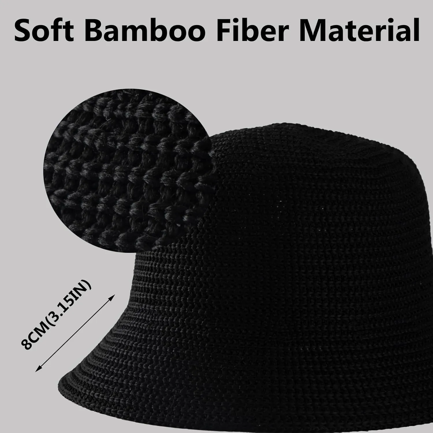 MEINICIY Womens Bucket Hat, Beach Sun Hat for Women, Bamboo Mesh Woven Foldable Packable