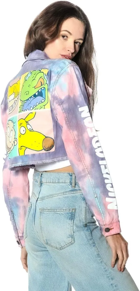 Members Only Denim Trucker Cartoon Jacket for Women (Pack of 1)
