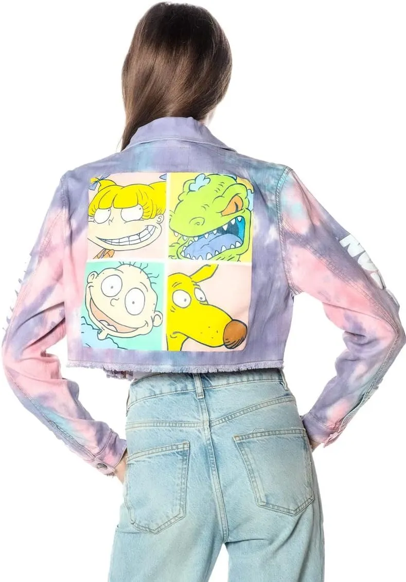 Members Only Denim Trucker Cartoon Jacket for Women (Pack of 1)