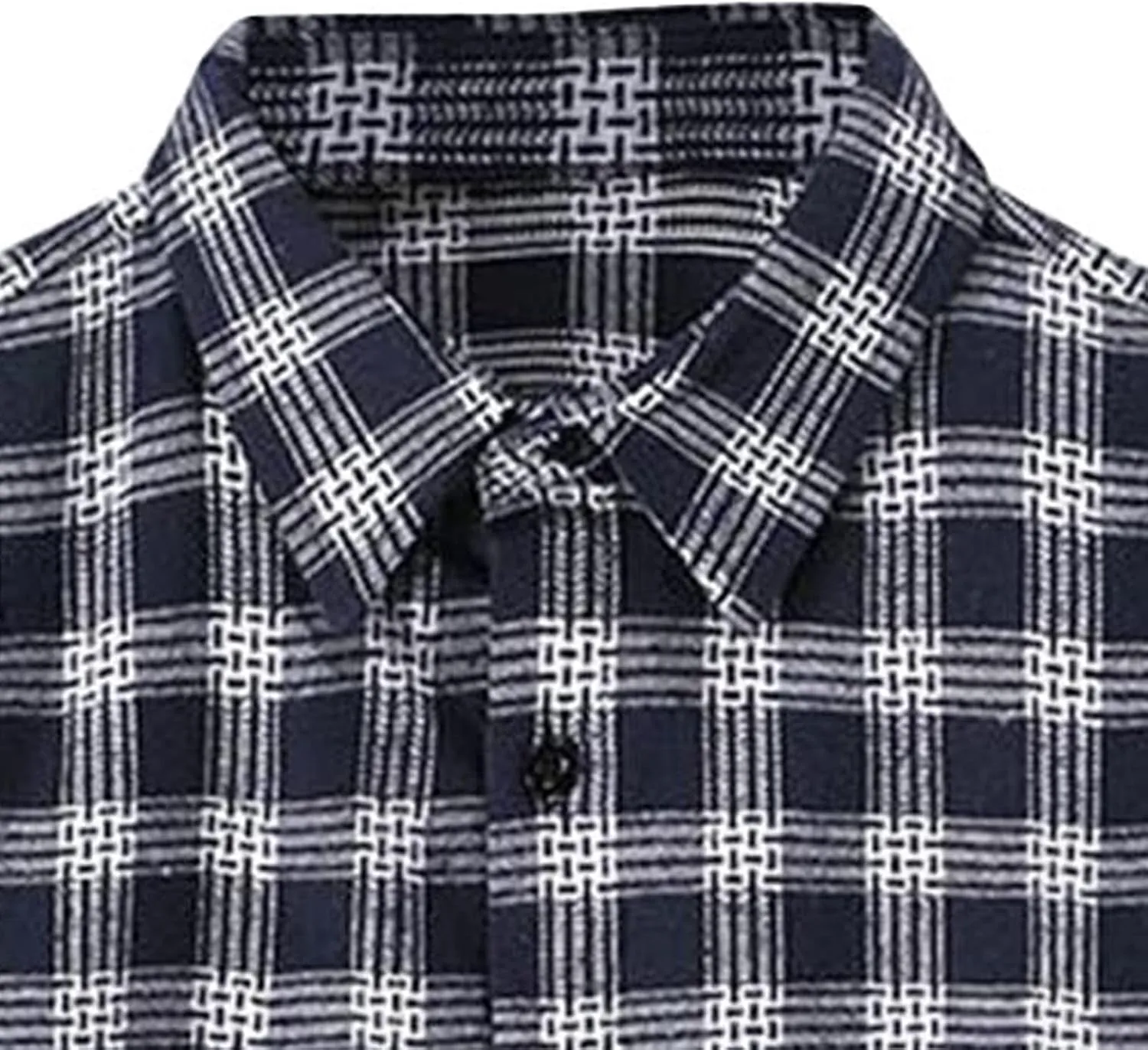 Men Plaid Casual Loose Shirt Jacket Loose Fit Midweight Plaid Shirt Lapel Long Sleeve Button Down Flannel Shirt