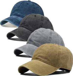 Men Women Baseball Sun Hats Summer Vintage Washed Distressed Baseball Cap Dad Golf Hat for Men Women