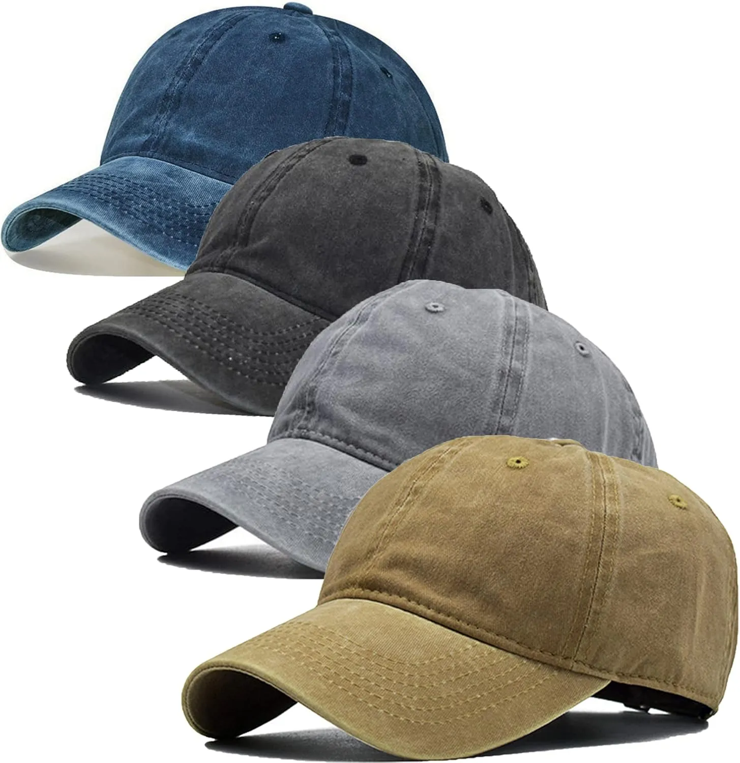 Men Women Baseball Sun Hats Summer Vintage Washed Distressed Baseball Cap Dad Golf Hat for Men Women