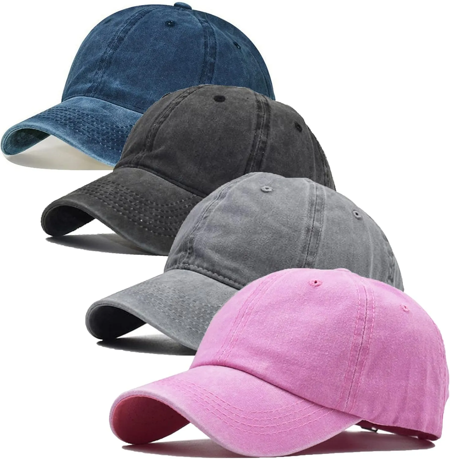 Men Women Baseball Sun Hats Summer Vintage Washed Distressed Baseball Cap Dad Golf Hat for Men Women