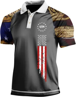 Men's 4th of July Shirts,American Flag Polo Shirt 4th of July Independence Day Sleeveless Tee Tops