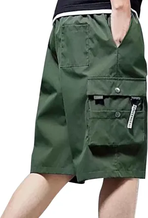 Men's Cargo Pants Stretch Fabric Sports Trousers Men's Slim Pants Men's Work Pants 6-Pocket Cargo Pants Plus Size