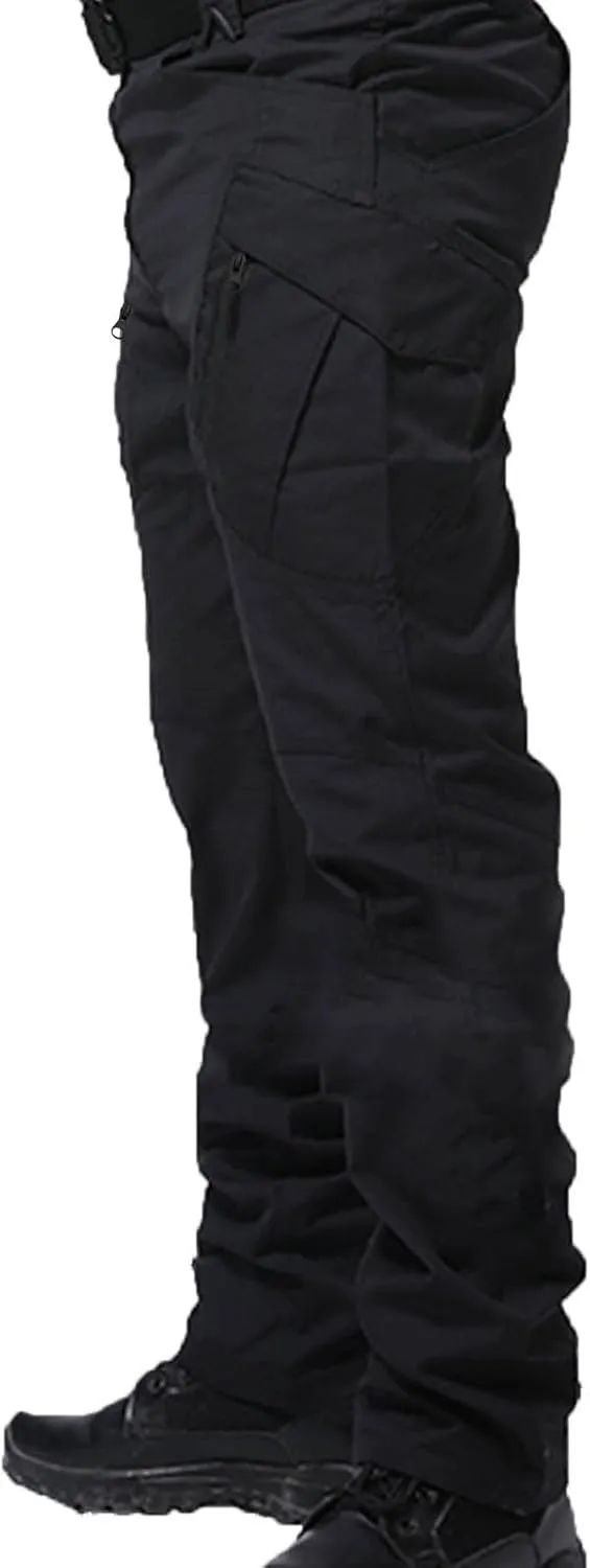 Men's Cargo Work Pants Ripstop Water Resistant Tactical Hiking Construction Outdoor Utility Pants with Pockets