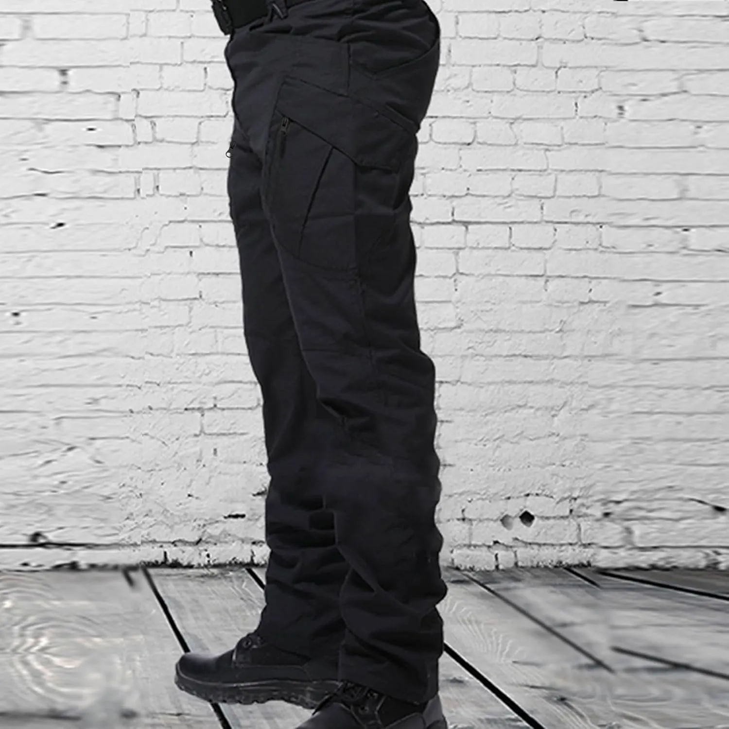 Men's Cargo Work Pants Ripstop Water Resistant Tactical Hiking Construction Outdoor Utility Pants with Pockets